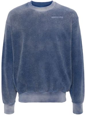 4SDESIGNS Rev crew-neck cotton sweatshirt - Blue