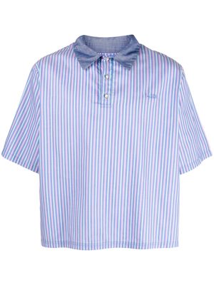 4SDESIGNS striped polo shirt - Blue