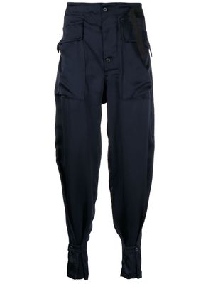 4SDESIGNS tapered cargo pants - Blue