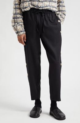 4SDesigns Wool & Silk Tearaway Pants in 90 Black