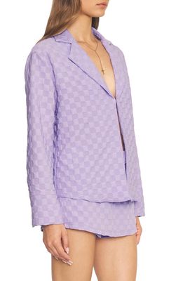 4SI3NNA Cosmo Textured Check Top in Lavender