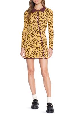 4SI3NNA Goldie Long Sleeve Dress in Gold Floral