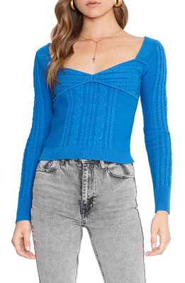 4SI3NNA Meadow Cable Sweater in Blue
