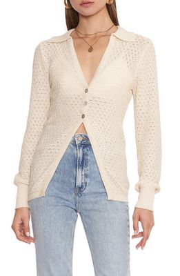 4SI3NNA Millie Pointelle Cardigan in Natural
