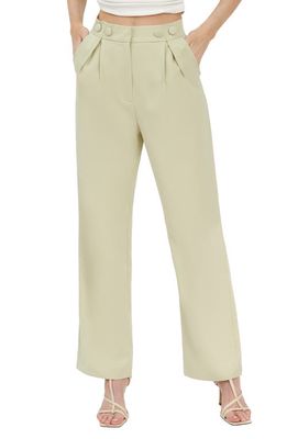 4th & Reckless Lindsay Button Waist Trousers in Mint