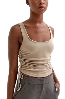 4th & Reckless Lindsay Ruched Tank in Nude