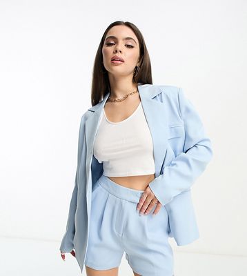 4th & Reckless Petite exclusive tailored blazer in blue - part of a set