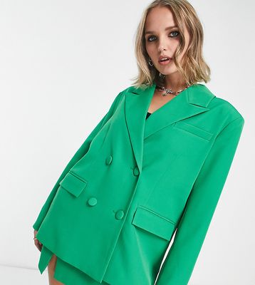 4th & Reckless Petite tailored blazer in green - part of a set