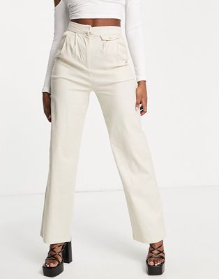 4th & Reckless tailored pants in beige - part of a set-Neutral