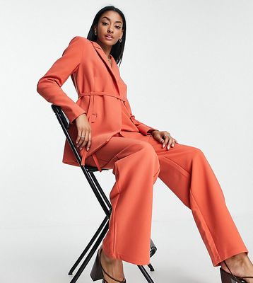 4th & Reckless Tall tailored blazer in red coral - part of a set-Orange