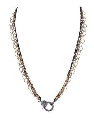 5-Chain Diamond Necklace, Gold/Silver