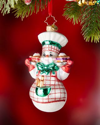 5" Jolly Baker Snowman Christmas Ornament