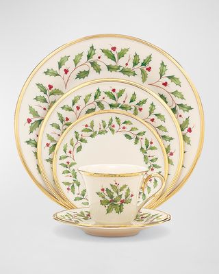 5-Piece Holiday Holly & Berry Place Setting