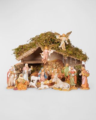 5" Scale 16-Piece Nativity Set with Stable