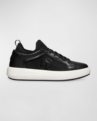 5050 Pro Leather Knit Low-Top Sneakers