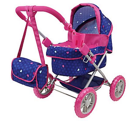 509 Crew Unicorn Doll Pram with Retractable Can opy