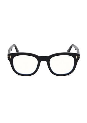 50MM Geometric Blue Block Optical Glasses