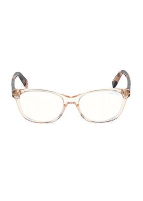 50MM Square Blue Filter Eyeglasses