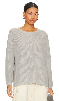 525 Emma Crewneck Shaker Sweater in Grey