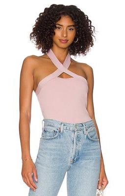 525 Halter Cut Out Tank in Rose