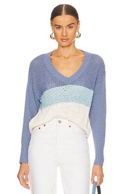 525 Popcorn Pullover in Blue