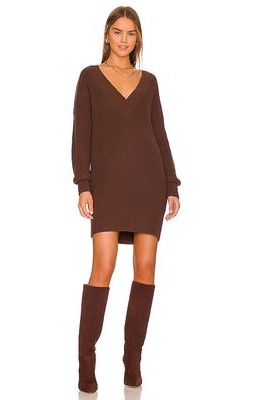 525 Varsity Sweater Dress in Brown