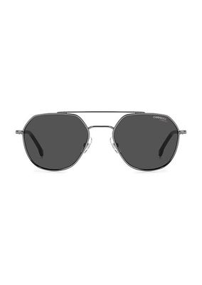 53MM Stainless Steel Geometric Sunglasses