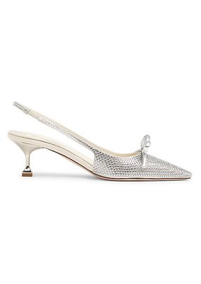 55MM Crystal-Embellished Slingback Pumps