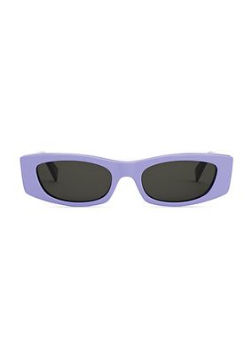 55MM Slim Rectangular Sunglasses