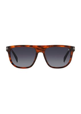 56MM Flat Top Rectangular Sunglasses