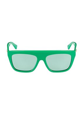 57MM Flat-Top Mask Sunglasses