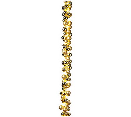 58.5" Electric Gold Lighted Orament Garland by Gerson Co.