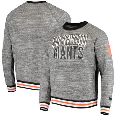 5TH AND OCEAN BY NEW ERA Men's 5th & Ocean by New Era Gray San Francisco Giants French Terry Raglan Pullover Sweatshirt