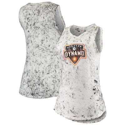 5TH AND OCEAN BY NEW ERA Women's 5th & Ocean by New Era Gray Houston Dynamo Washed Mineral Dye Jersey Tank Top