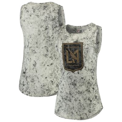 5TH AND OCEAN BY NEW ERA Women's 5th & Ocean by New Era Gray LAFC Washes Mineral Dye Jersey Tank Top