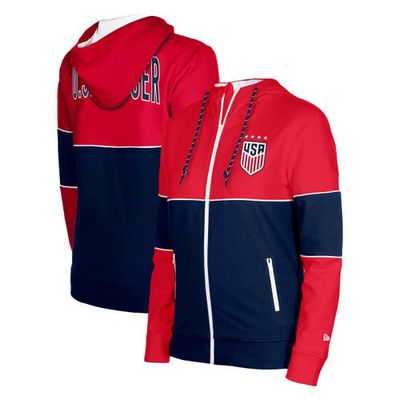 5TH AND OCEAN BY NEW ERA Women's 5th & Ocean by New Era Navy USWNT Active Stretch Fleece Full-Zip Hoodie Jacket