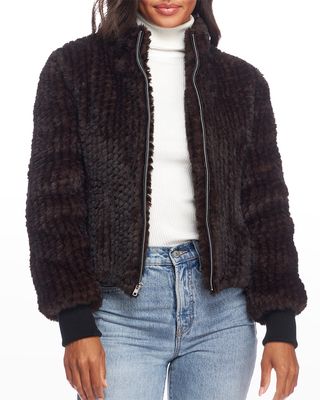 5th Ave Faux Fur Bomber Jacket