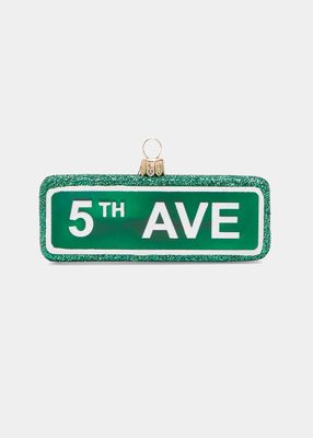 5Th Ave Sign Christmas Ornament