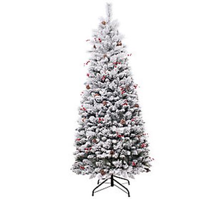 6.5' Newbury Easy Stow Christmas Tree-Flocked