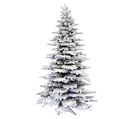 6.5' White Pine Snowy Artificial Christmas Tree