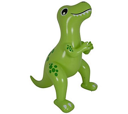 6.75' Inflatable Green Jumbo Dinosaur Water Spr yer
