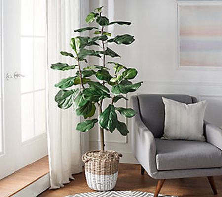 6' Faux Fiddle Leaf Tree in Starter Pot by Valerie