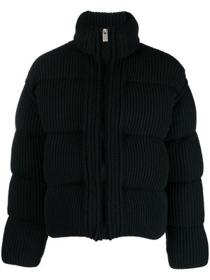 6 MONCLER 1017 ALYX 9SM x 1017 ALYX 9SM knitted puffer coat - Black