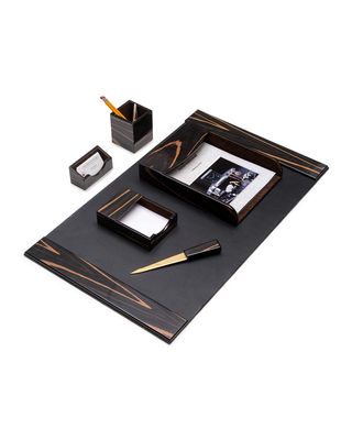 6-Piece Leather Desk Set