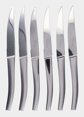 6-Piece Thiers Shiny Steak Knives