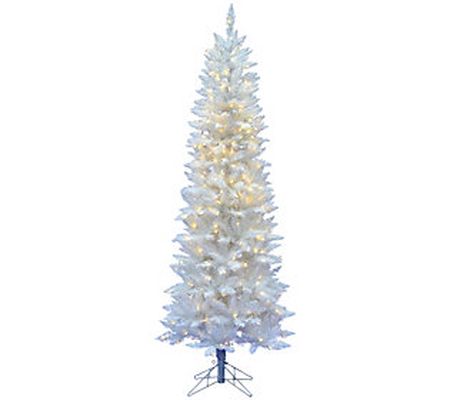 6' Sparkle White Pencil Tree by Vickerman