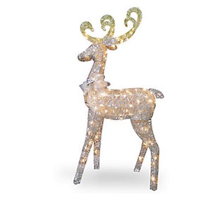 60" Reindeer Decoration with Clear Lights