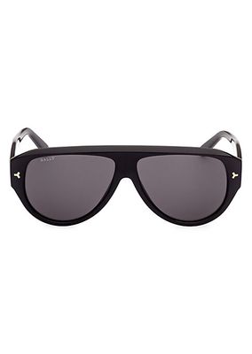 60MM Plastic Aviator Sunglasses