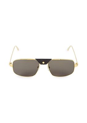 60MM Square Browline Sunglasses