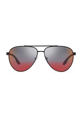 61MM Linea Rossa Metal Sunglasses